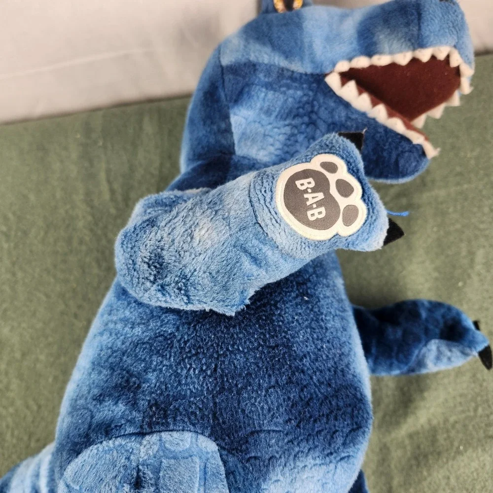 Build a Bear Workshop Blue T‎ Rex Dinosaur Plush 16